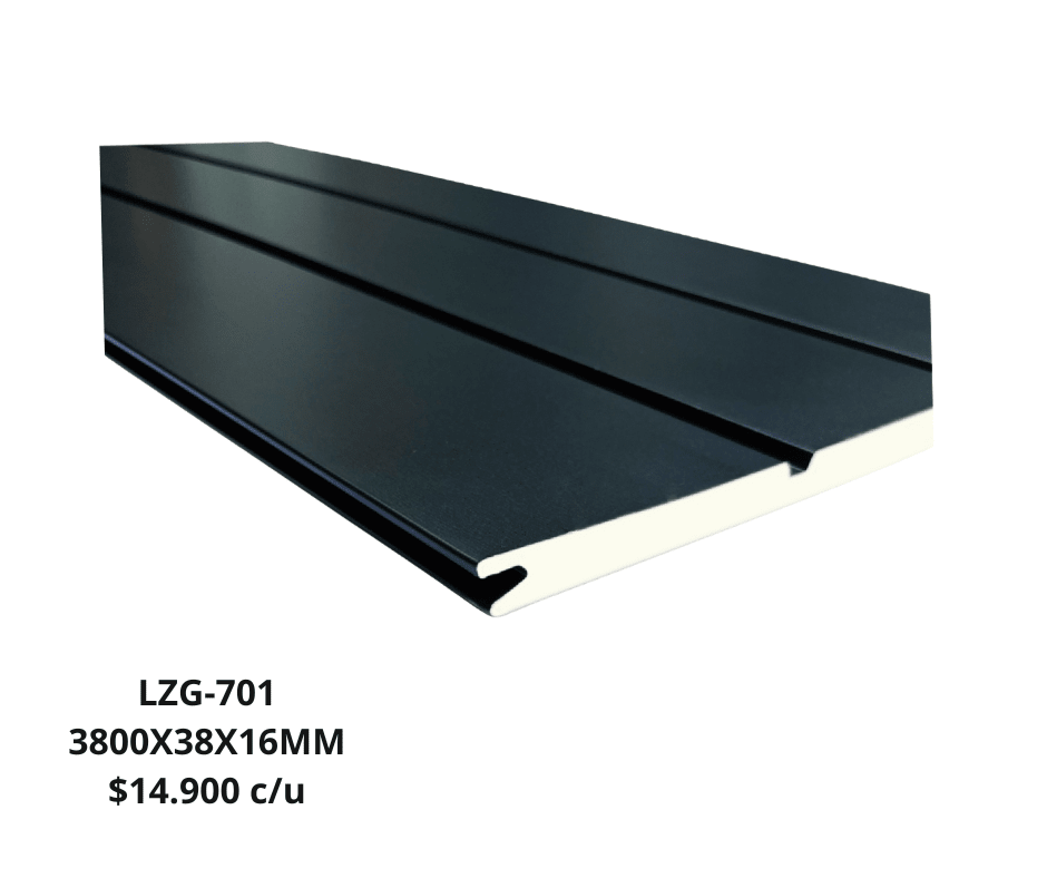 SIDING PANEL NEGRO 383X3800X16MM LZG-7011