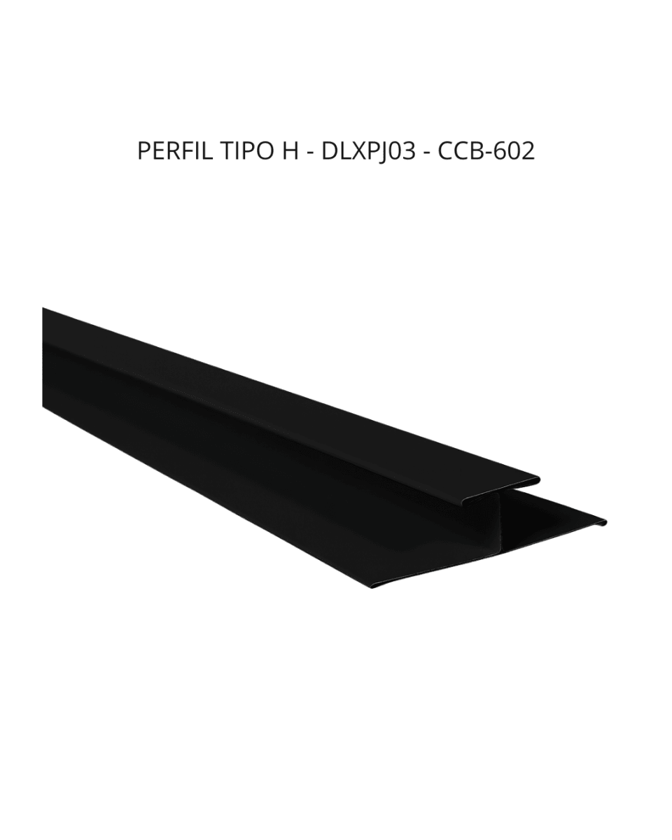 PERFIL H SIDING NEGRO 3 M1