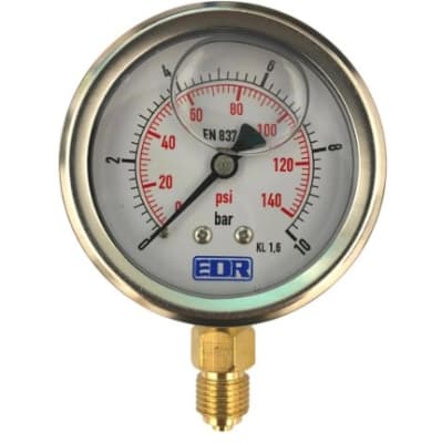 MANOMETRO DE GLICERINA DE 0 A 10 BAR