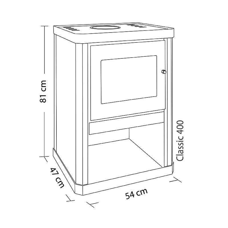 Estufa a Leña Classic 400 Amesti3