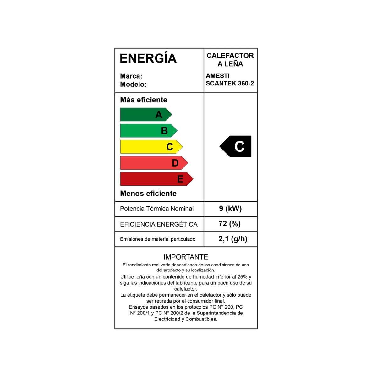 Estufa a Leña Scantek 360 Amesti5