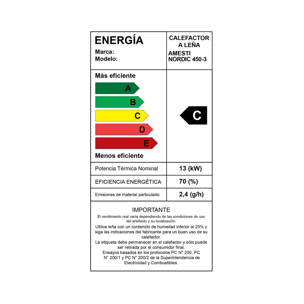 Estufa a Leña Nordic 450 Amesti10
