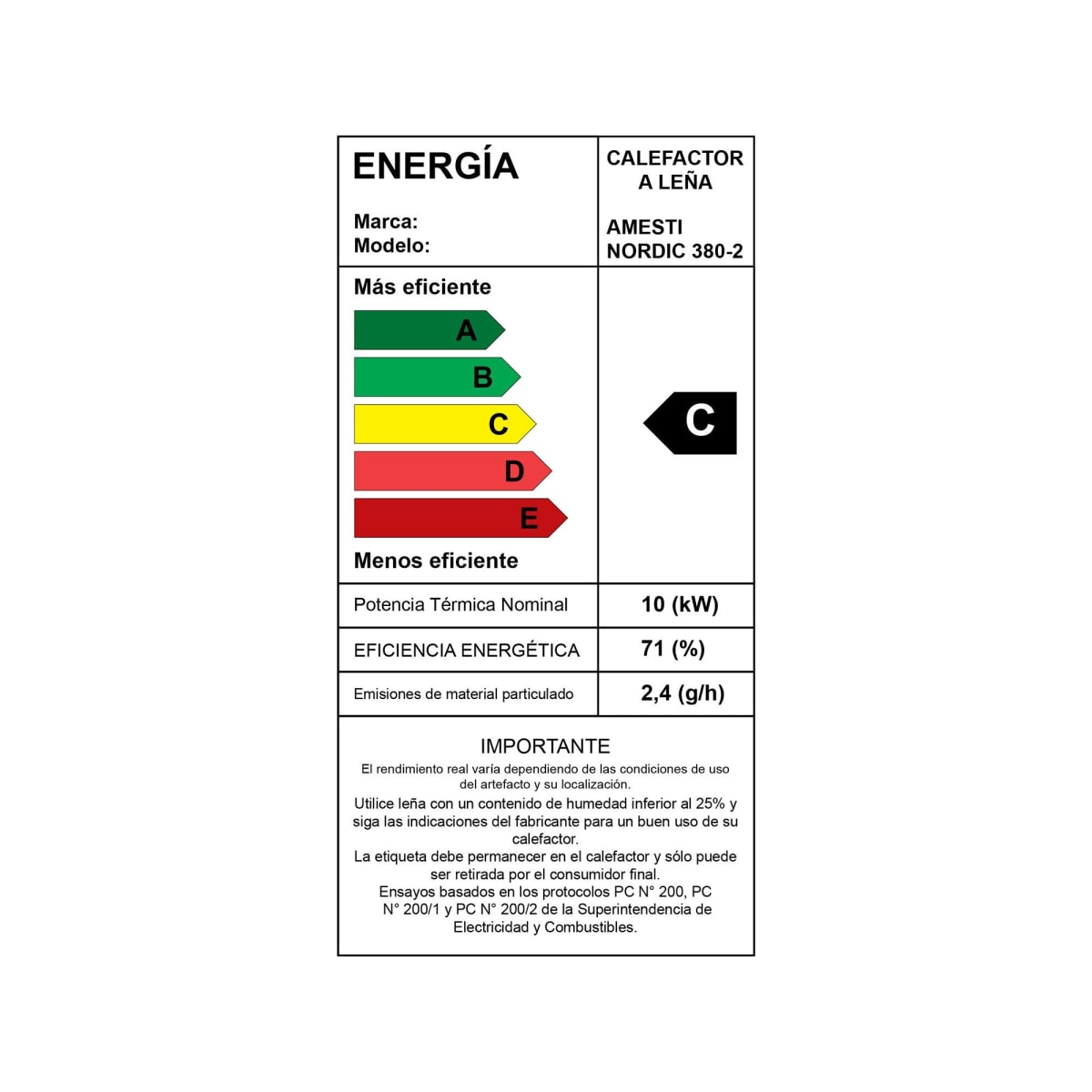 Estufa a Leña Nordic 380 Amesti11