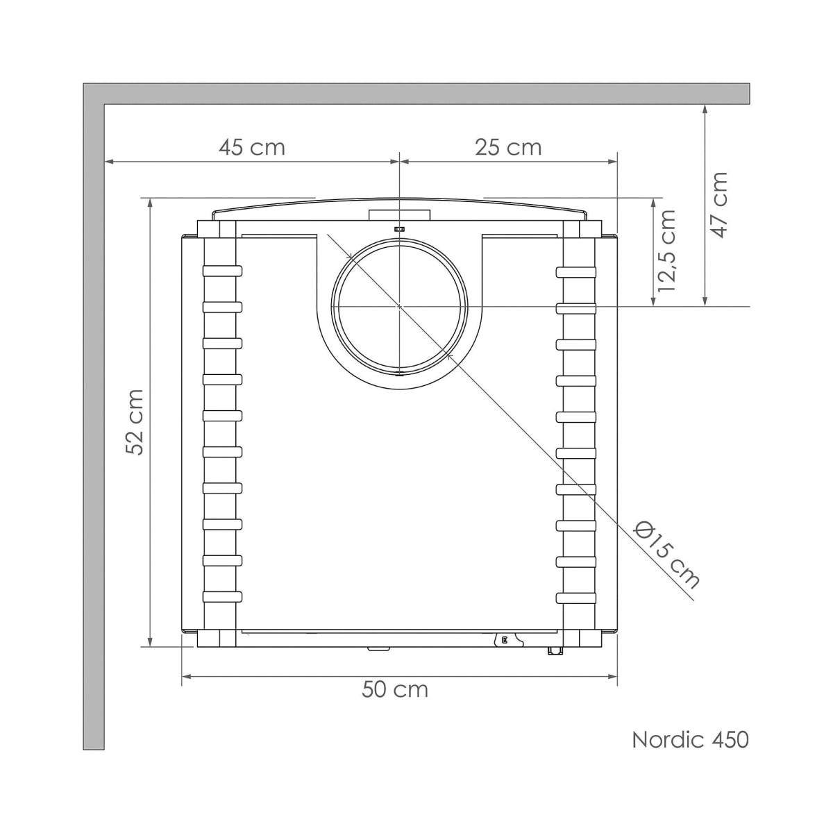 Estufa a Leña Nordic 450 Amesti14