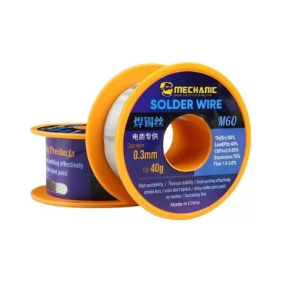 ESTAÑO EN ROLLO HILO MECHANIC M60 (40GRA 0.3MM)1