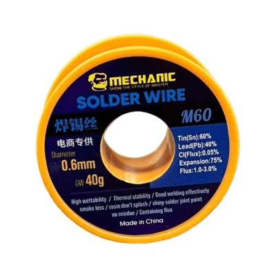 ESTAÑO EN ROLLO HILO MECHANIC M60 (40GRA 0.6MM)1