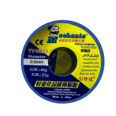 ESTAÑO EN ROLLO HILO MECHANIC TY-V833 (40GRA 0.6MM)