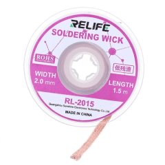 MALLA PARA QUITAR ESTAÑO RELIFE RL-2015 2.0MM/1.5MT