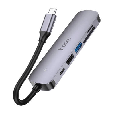 Adaptador 6 en 1 USB-C Multifunción Hoco HB28