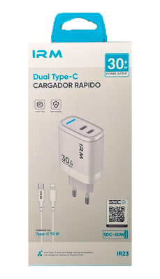 Cargador Dual Rápido IRM Iphone