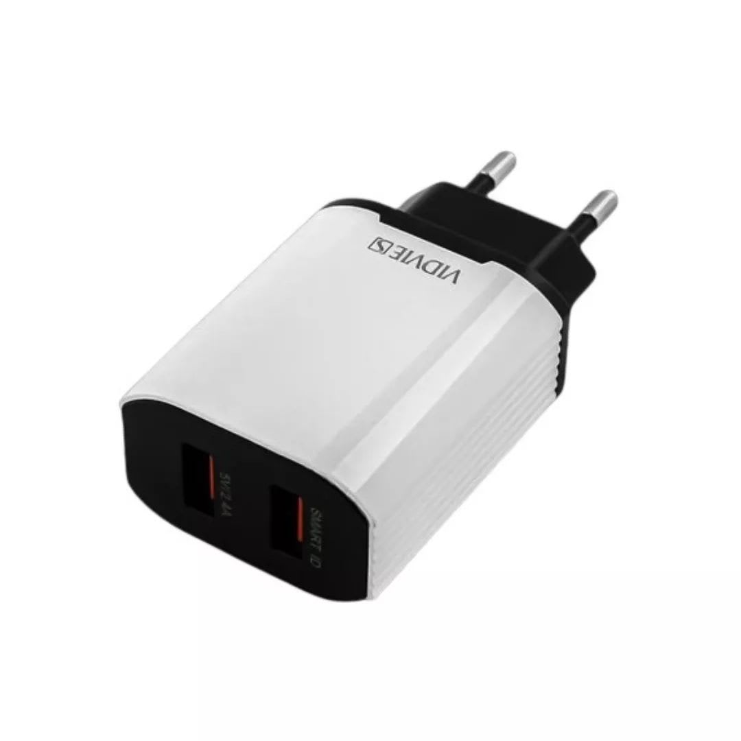 Cargador pared 2 puertos USB carga rápida Vidvie2