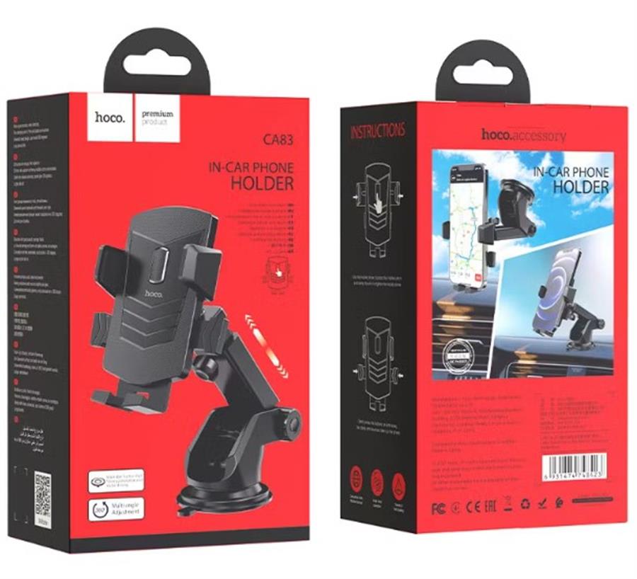 Soporte de Auto para Celular - Ajustable Ventosa / Brazo Hoco Ca836