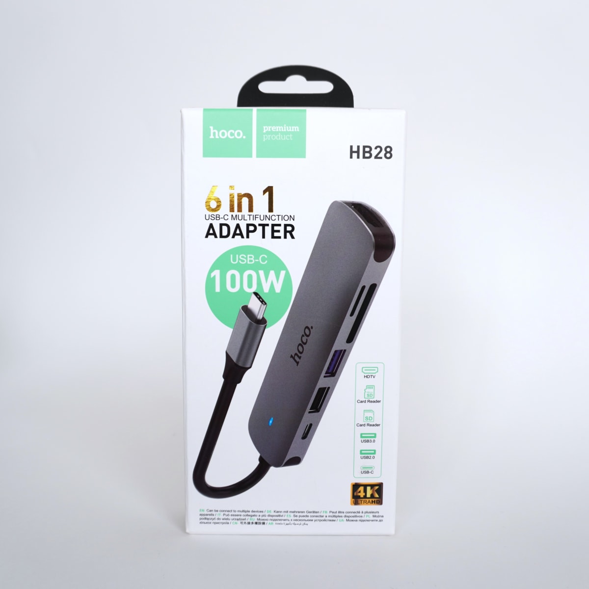 Adaptador 6 en 1 USB-C Multifunción Hoco HB283