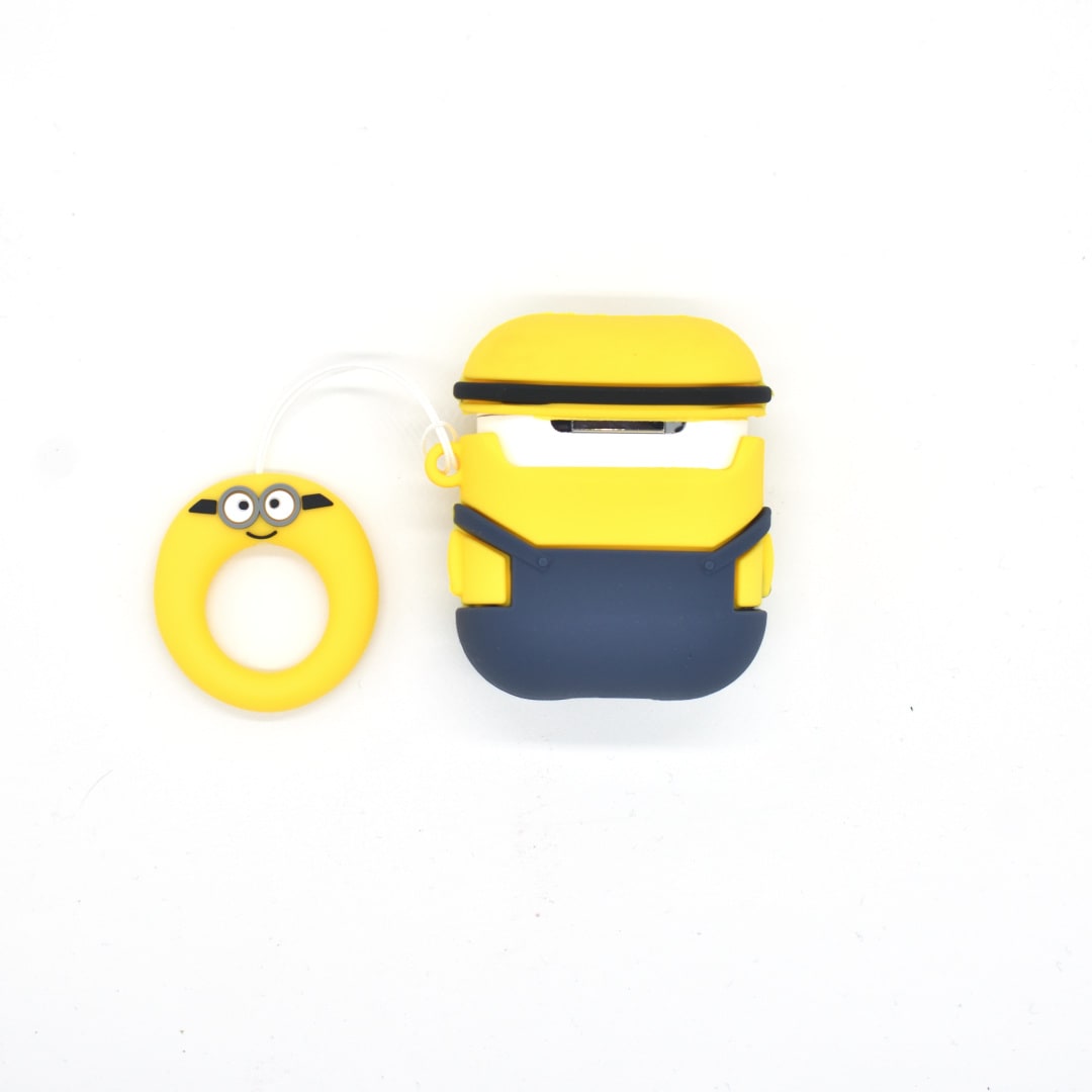 ThumbsUp Minions AirPods Case – Lustige 3D-Silikonhülle Mit Karabiner Für AirPods 1. & 2. Generation