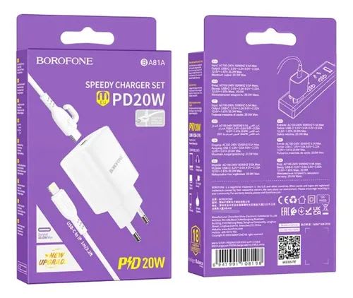 Cargador Berofone USB-C A LIGHTNING 0