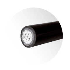 Cable aluminio subterráneo  1X25 mm aislado XLPE