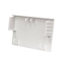 Tapa final plana para canaleta blanca 100X50