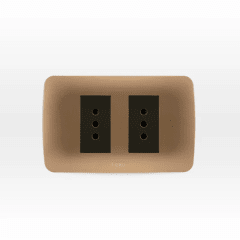 Enchufe EMB. doble 10A Café LEXO