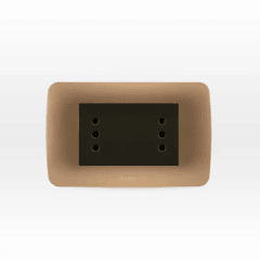 Enchufe duplex 10A cafe