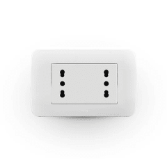 Enchufe Duplex 10/16A blanco