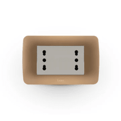 Enchufe Duplex 10/16A beige