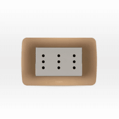 Enchufe Triplex 10A beige
