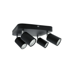 FOCO CUADRADO DECO PLUS 4XGU10 COLOR NEGRO