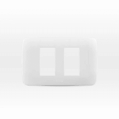 Placa 2 modulo blanca lexo