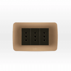 Enchufe EMB. triple 10A Café LEXO
