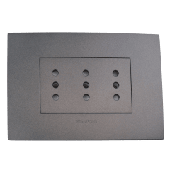 Enchufe Triplex 10A negro stanford