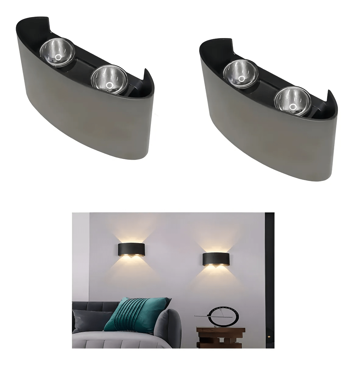 Aplique 2 luces Exterior 6W1