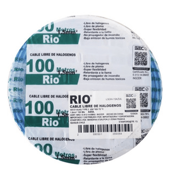 Rollo cable EVA 2,5mm Azul1