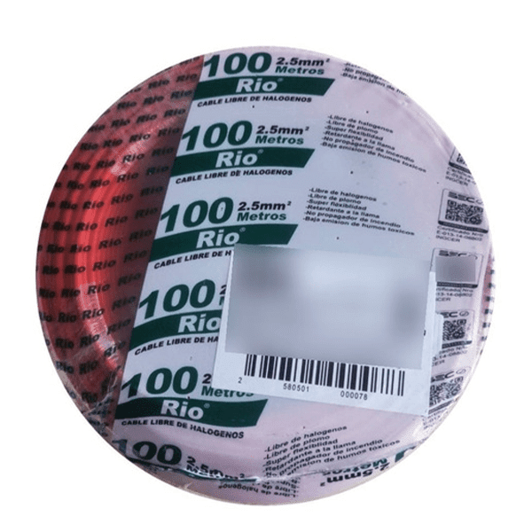 Rollo cable EVA 2,5mm Rojo1