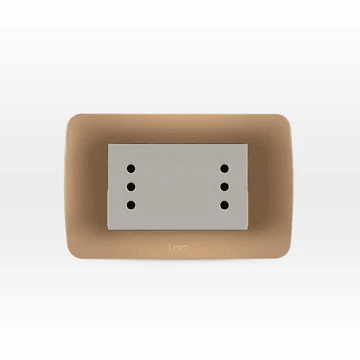 Enchufe duplex 10A beige1