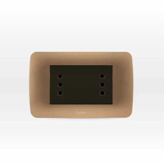 Enchufe duplex 10A cafe1