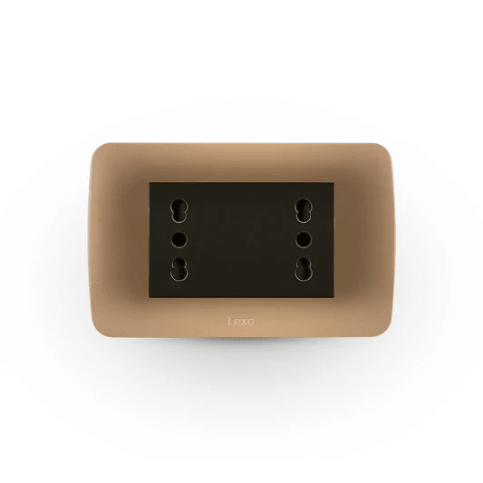 Enchufe duplex 10/16A cafe1