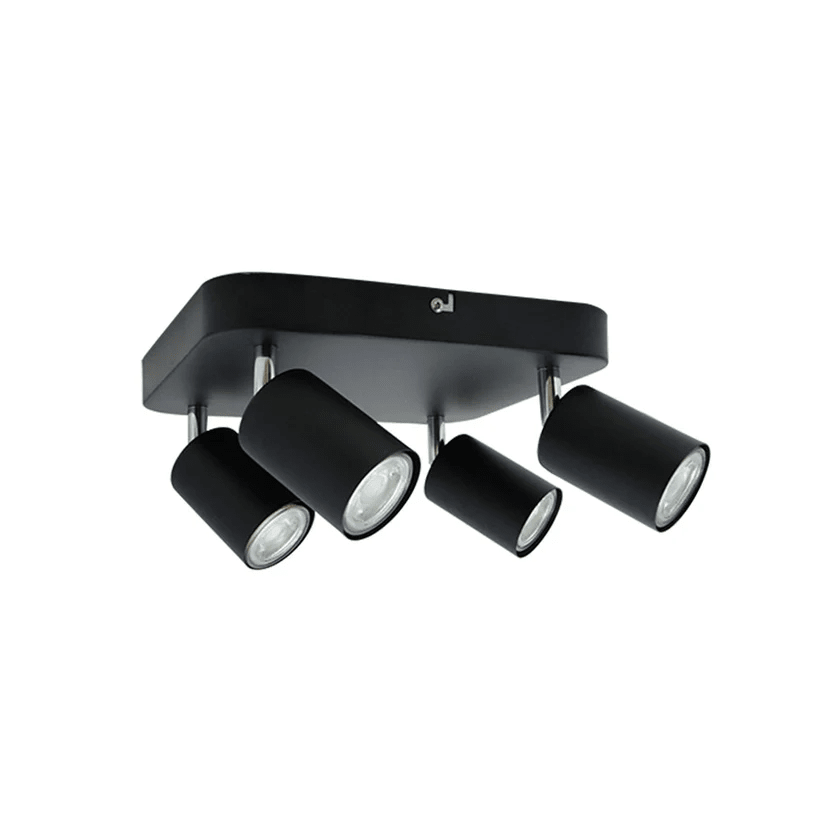 FOCO CUADRADO DECO PLUS 4XGU10 COLOR NEGRO1