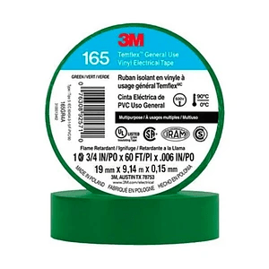 Huincha aisladora  3M VERDE 165 temflex chica1
