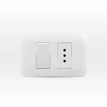 Interruptor/ Enchufe 10A EMB. Bco1