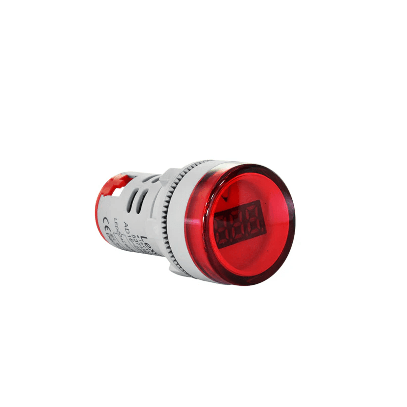 Luz piloto Roja con Voltimetro 60-500 VAC1