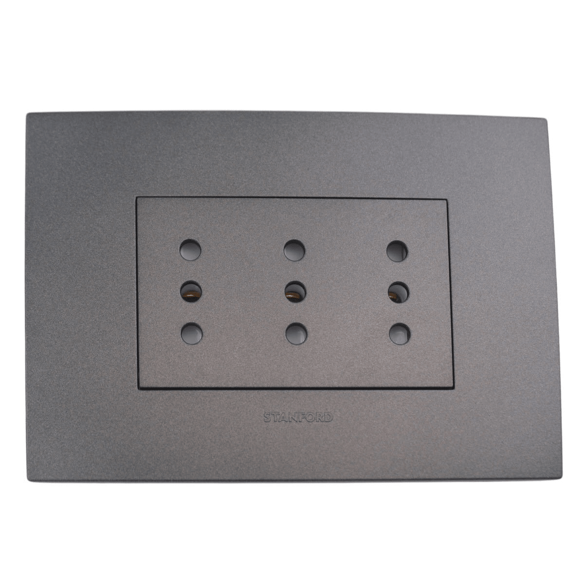 Enchufe Triplex 10A negro stanford1