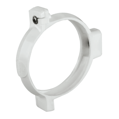 Abrazadera agua lluvia blanco1