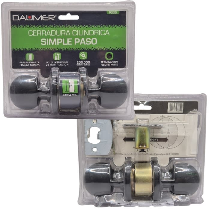 Cerradura cilindrica simple paso1