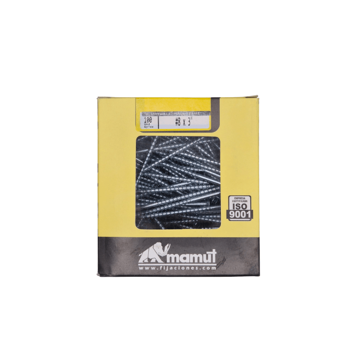 Cabeza trompeta punta fina #8 x 3