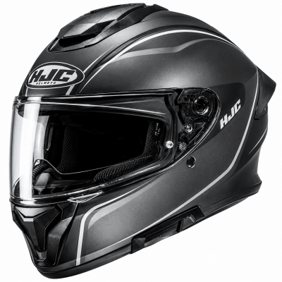CASCO HJC C71 QUEZ BLACK GRAY