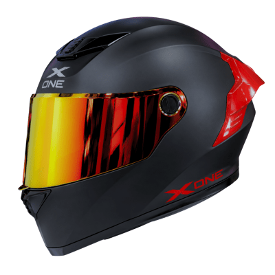CASCO XONE 500RS BIG TYPE SOLID BLACK RED