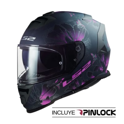 CASCO LS2 FF800 STORM BURST BLACK PURPLE