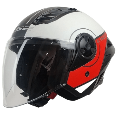 CASCO LS2 OF616 AIRFLOW II COVER WHITE RED
