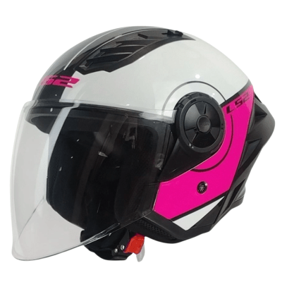 CASCO LS2 OF616 AIRFLOW II COVER WHITE PINK