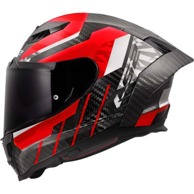 CASCO LS2 FF807 DRAGON CARBON TRAX RED